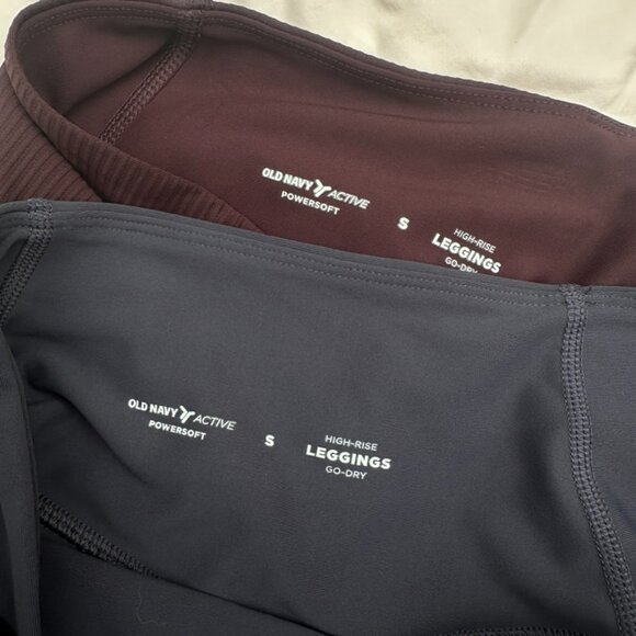 SET (2) Old Navy High Waist PowerSoft Pocket Leggings - S - Picture 6 of 6